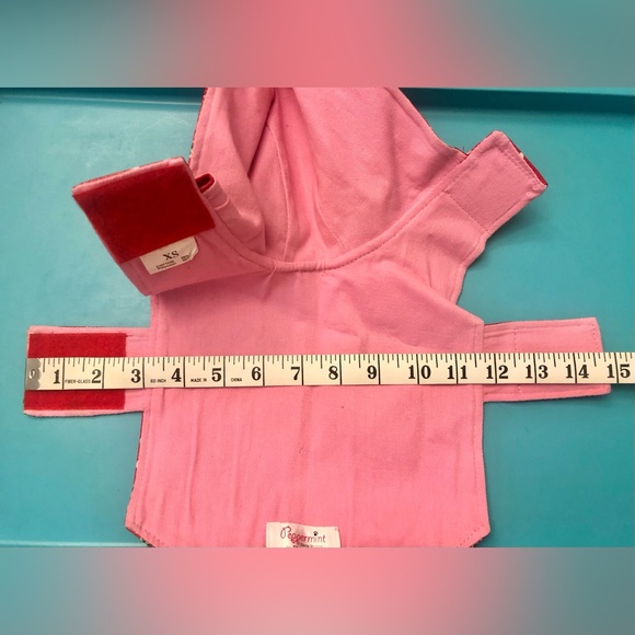 New XS cute polka dots cherry red strawberries dog cat pet rain coat jacket - Picture 6 of 7